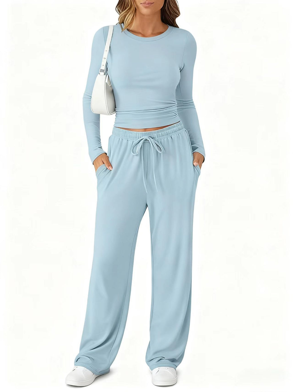 Women's Waist-Defining Long-Sleeve Tracksuit Set