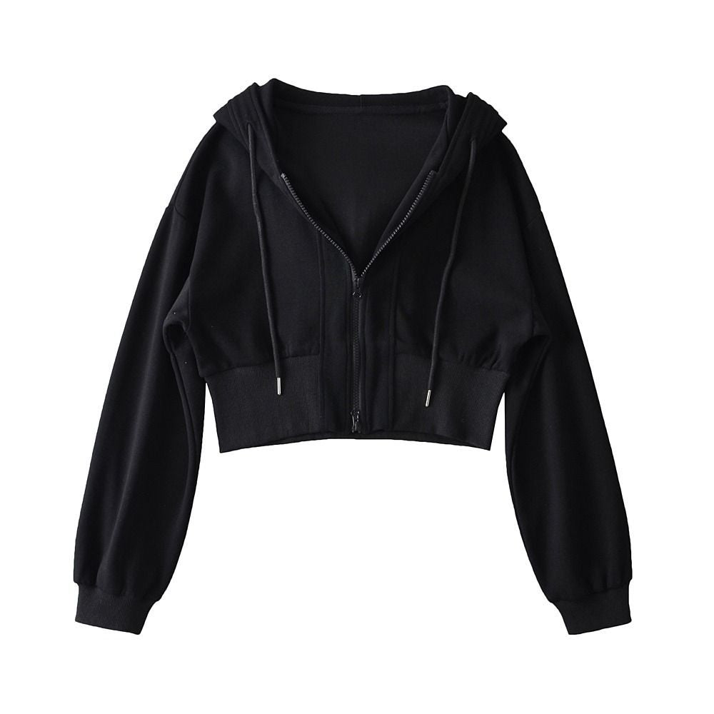 Women's Cropped Double-Zip Hoodie