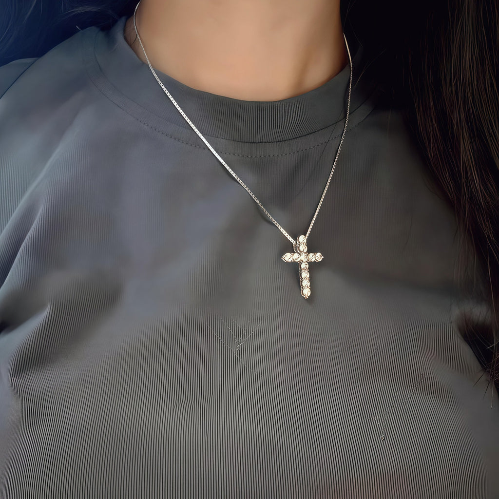 Rhinestone Cross Pendant Necklace