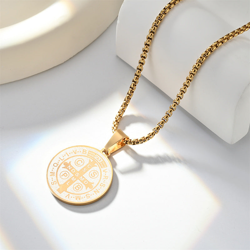 Stainless steel round badge