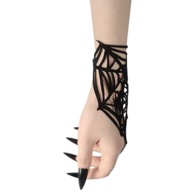 Gothic Spider Web Finger Chain Hand Jewelry