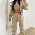 Women's Fleece-Lined Hooded Tracksuit Set