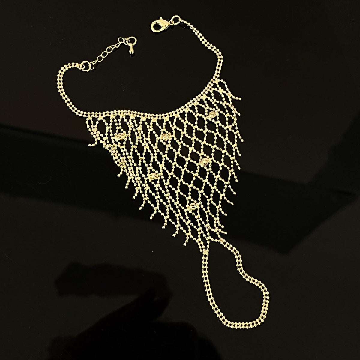 Gold Geometric Tassel Bracelet for Women