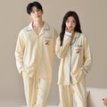 Cotton Cartoon Button-Up Pajama Set