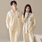 Cotton Cartoon Button-Up Pajama Set