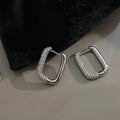 U-Shaped Simulated Diamond Zircon Earrings for Women