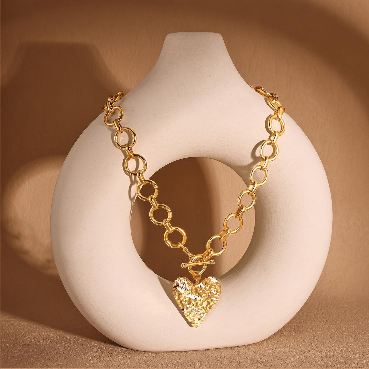 Love Heart Beaded Collar Necklace