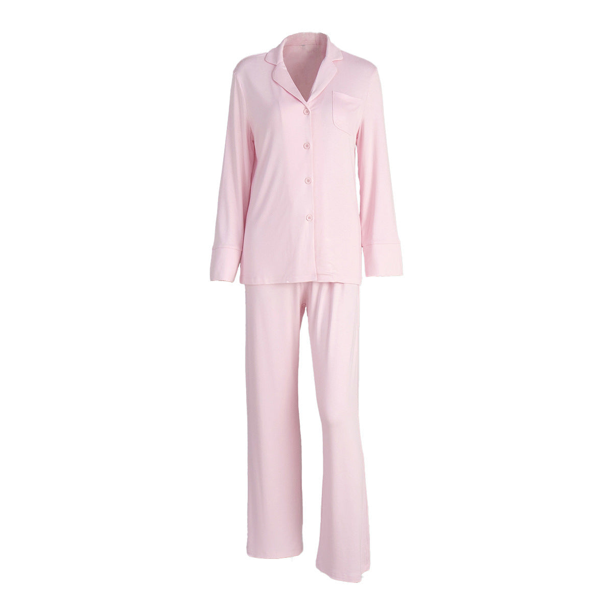 Women's Viscose-Blend Button-Up Pajama Set