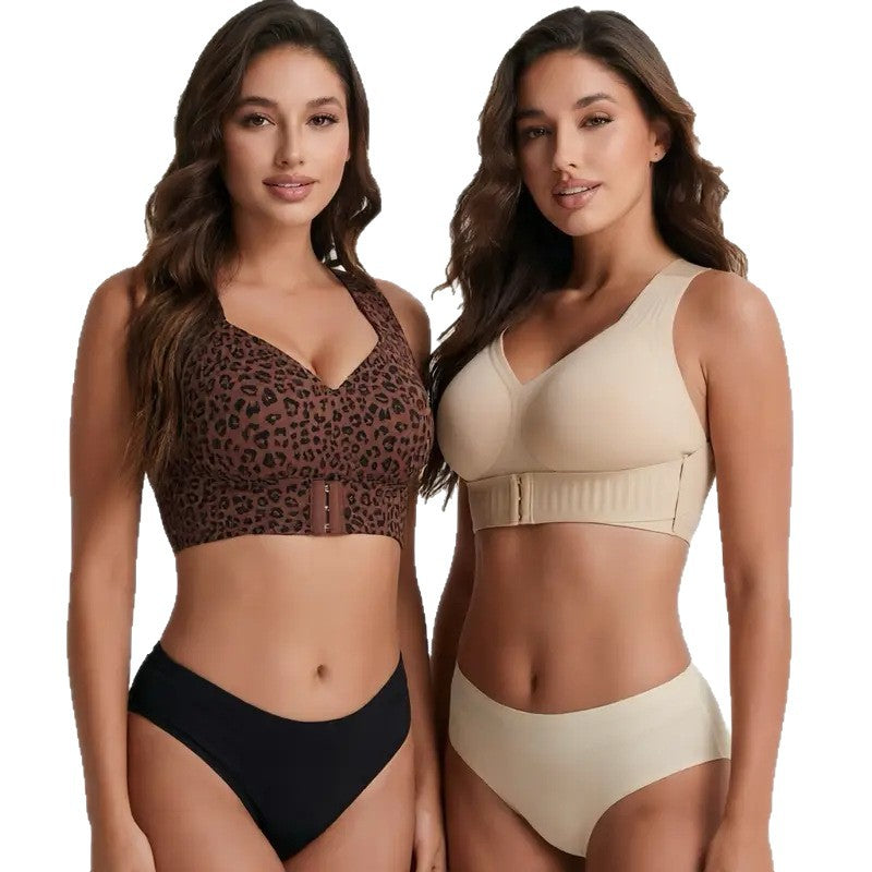 Women's Posture Support Sports Bra – Seamless Full Coverage, Back Comfort & Lift | S–4XL