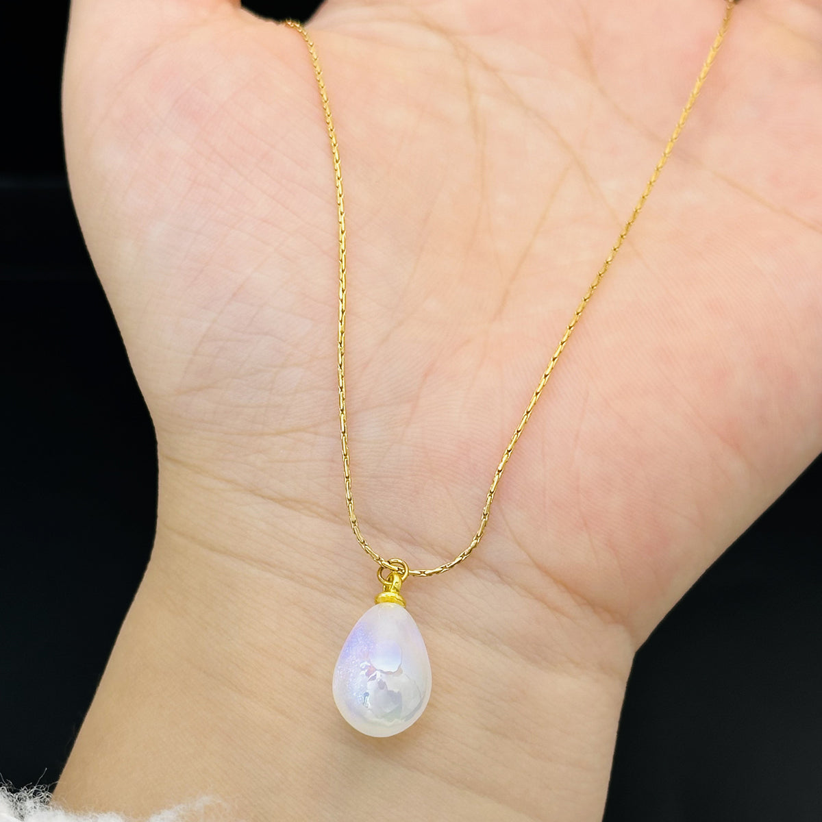 Women's Water Drop Titanium Steel Necklace