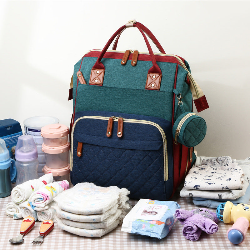 Waterproof Diaper Backpack with Changing Pad – Expandable Organizer