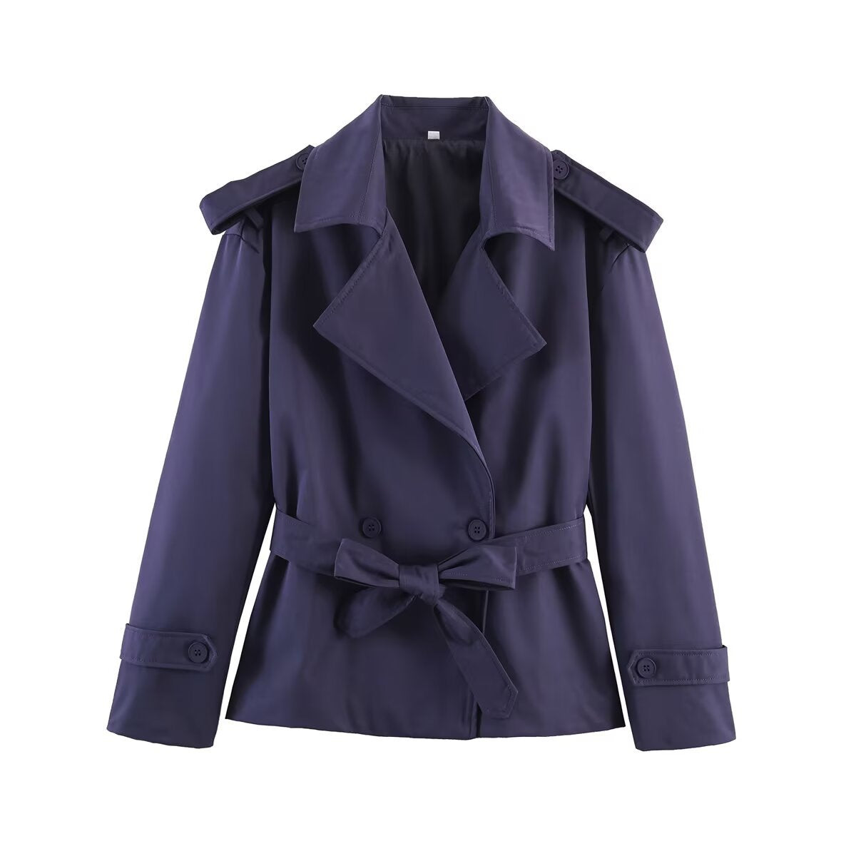 Women's Short Trench Coat – Belted Lapel Coat in 8 Colours | Casual & Semi-Formal