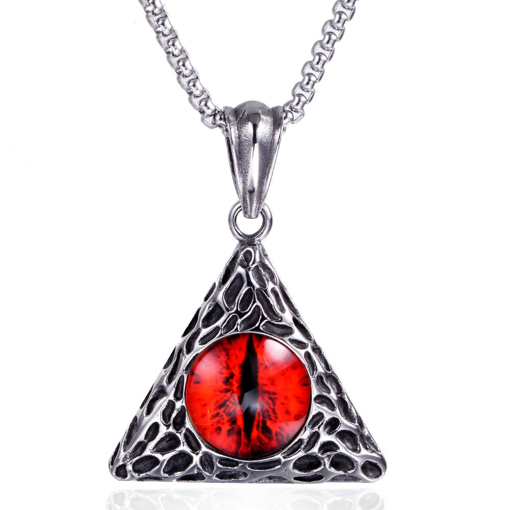 Triangular Eye Pendant Necklace
