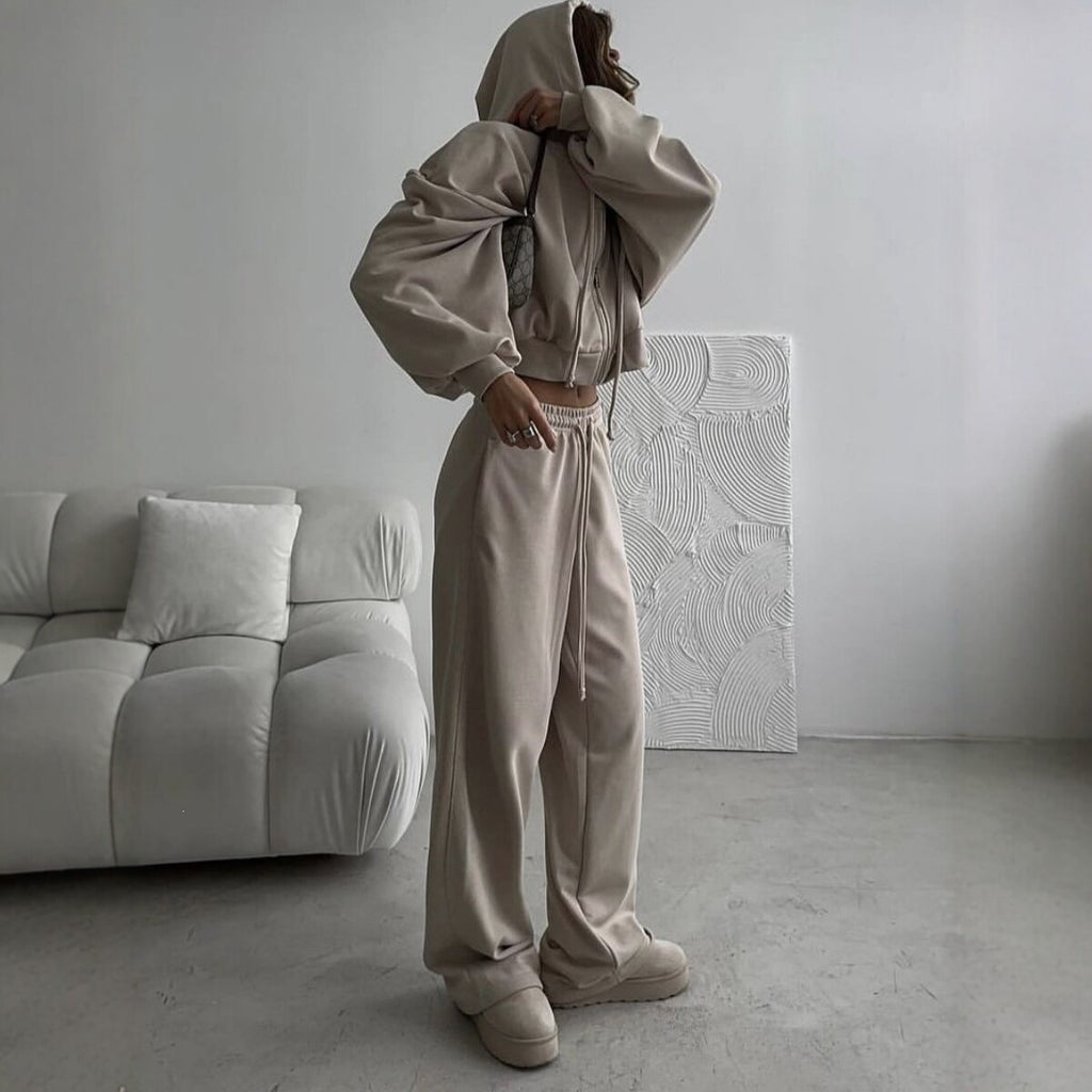 Women's Relaxed Zip Hoodie & Pants Set