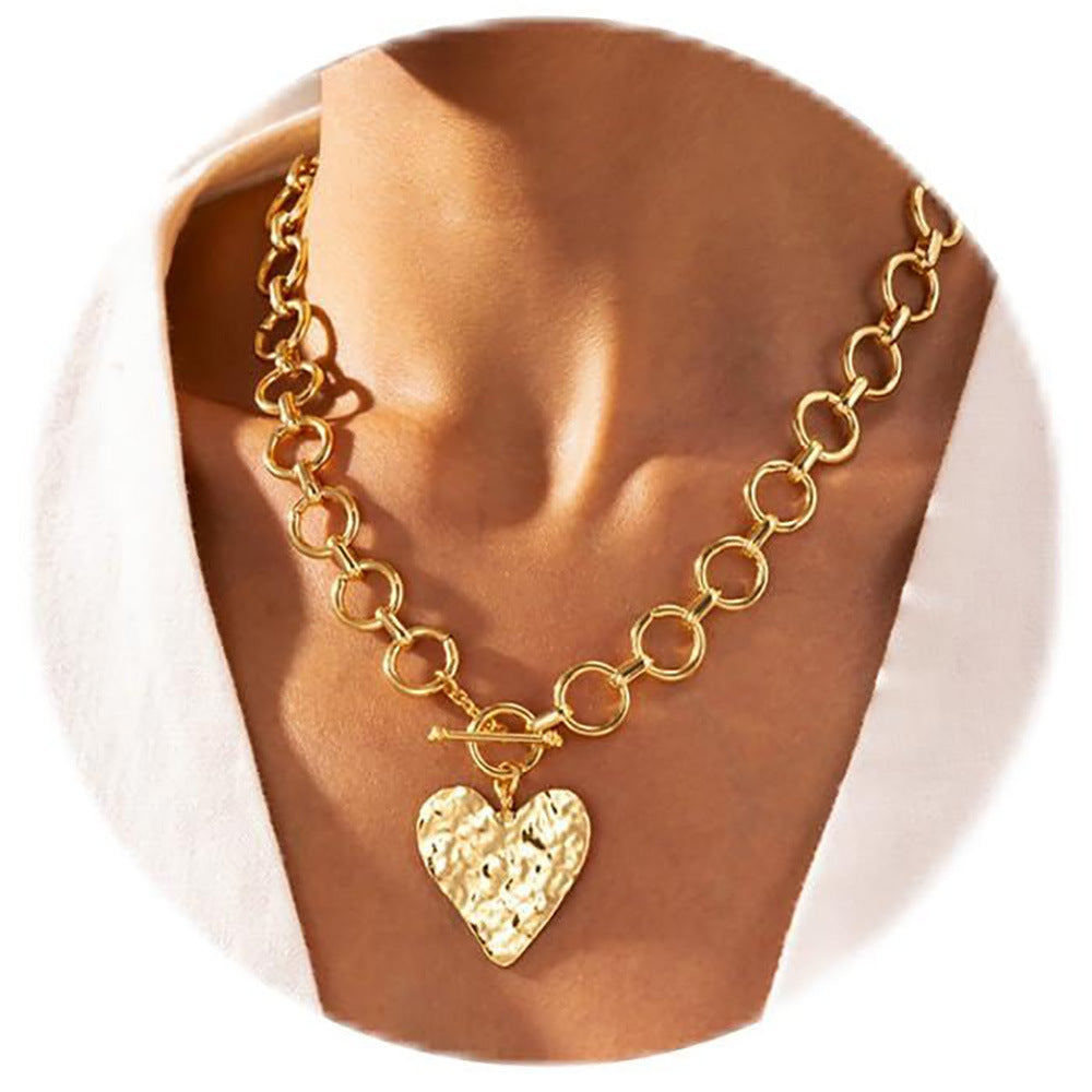 Love Heart Beaded Collar Necklace