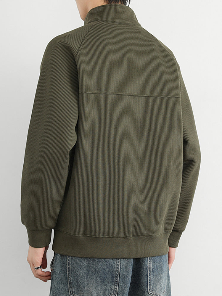 Men's Corduroy-Texture Half-Zip Sweatshirt