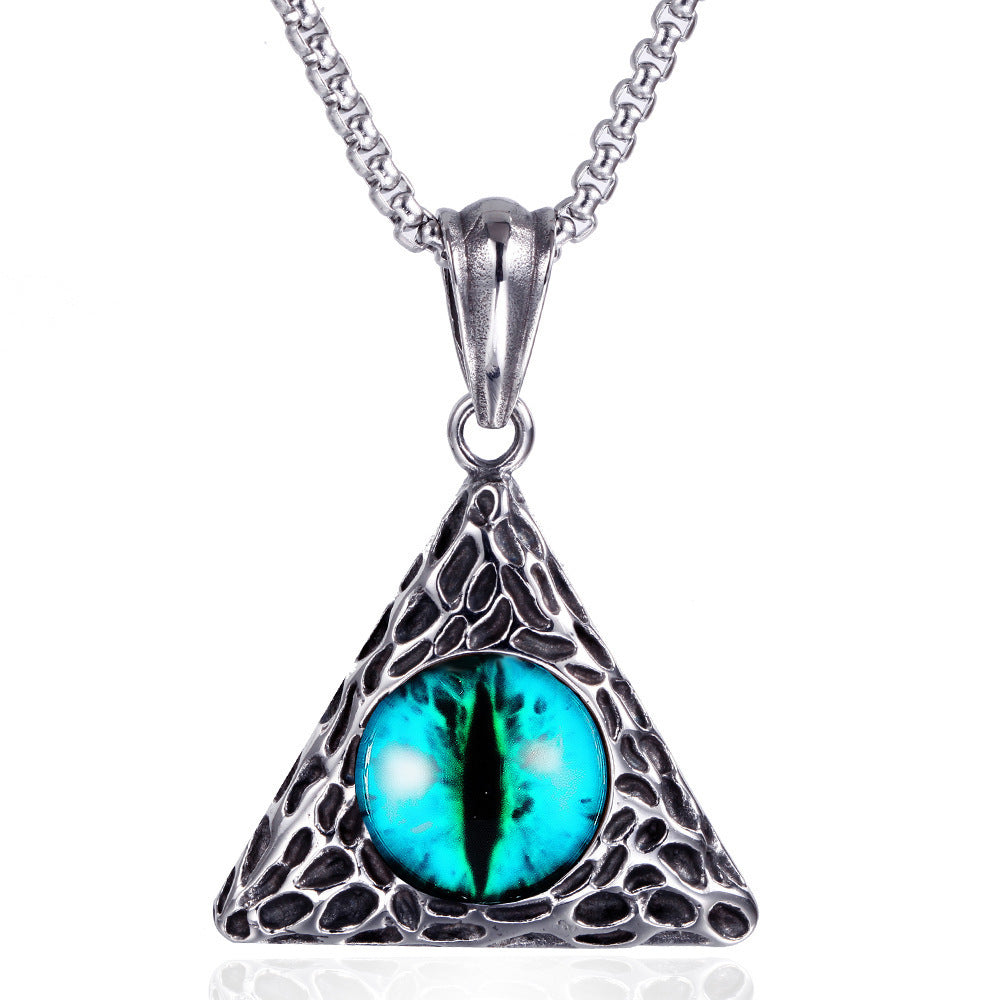 Triangular Eye Pendant Necklace