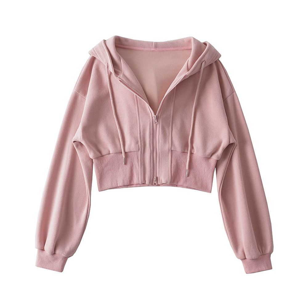 Women's Cropped Double-Zip Hoodie