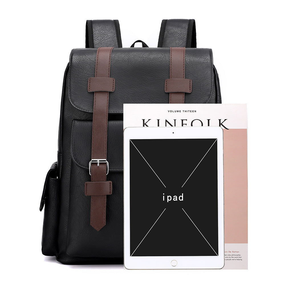 Soft PU Leather Laptop Backpack