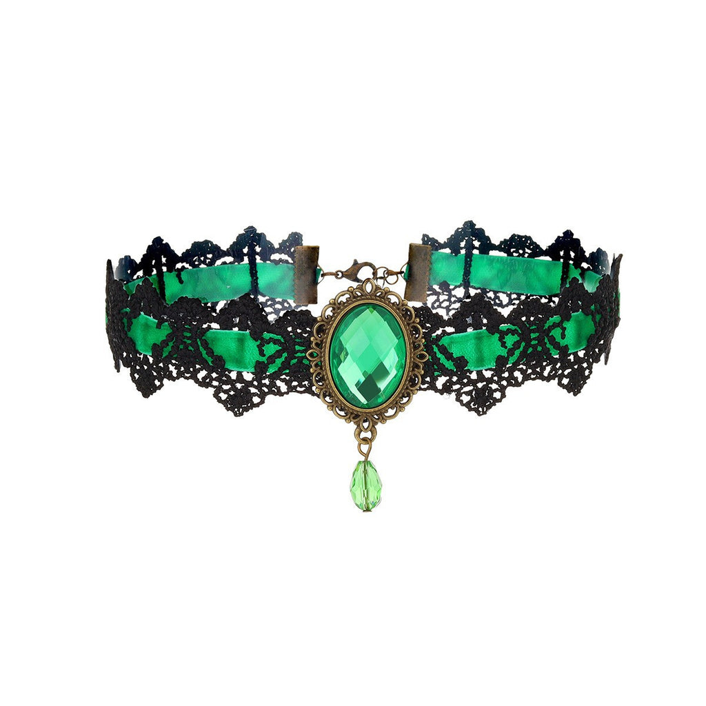 Gothic Rhinestone Choker Collar Necklace