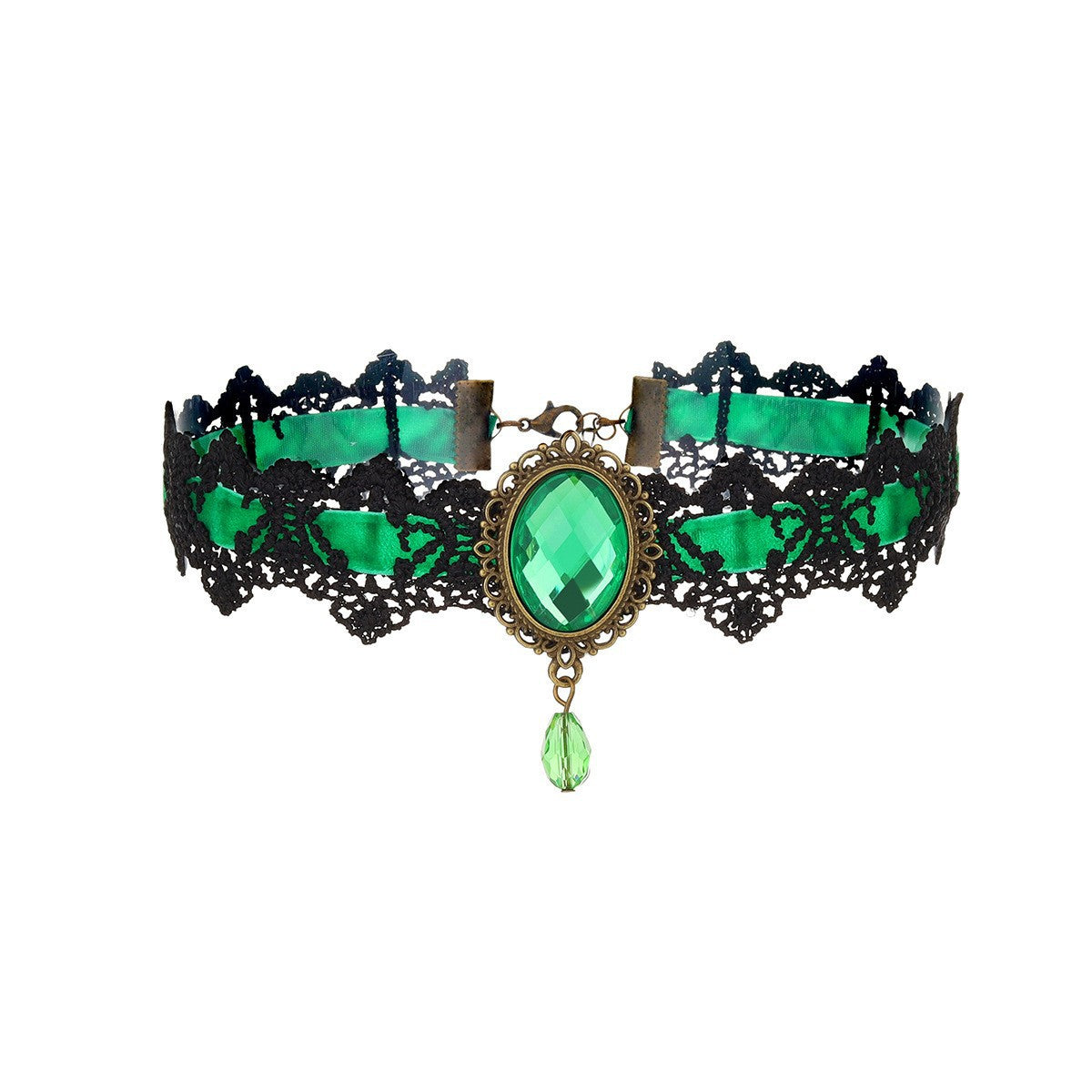 Gothic Rhinestone Choker Collar Necklace