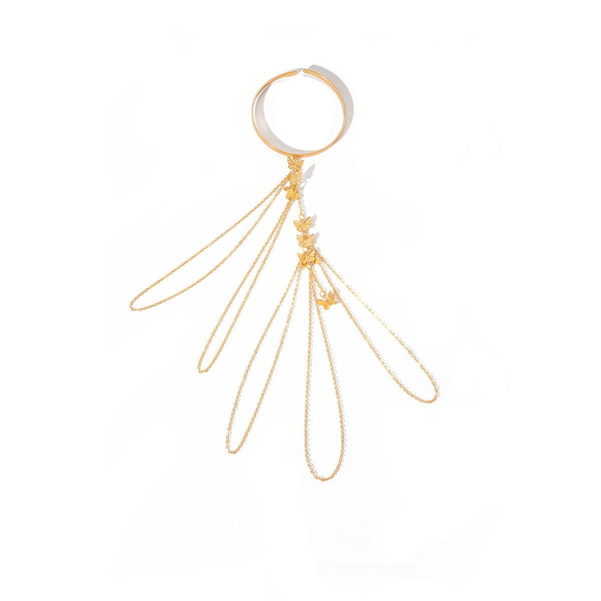 Vintage Butterfly Layered Chain Bracelet – Gold or Silver
