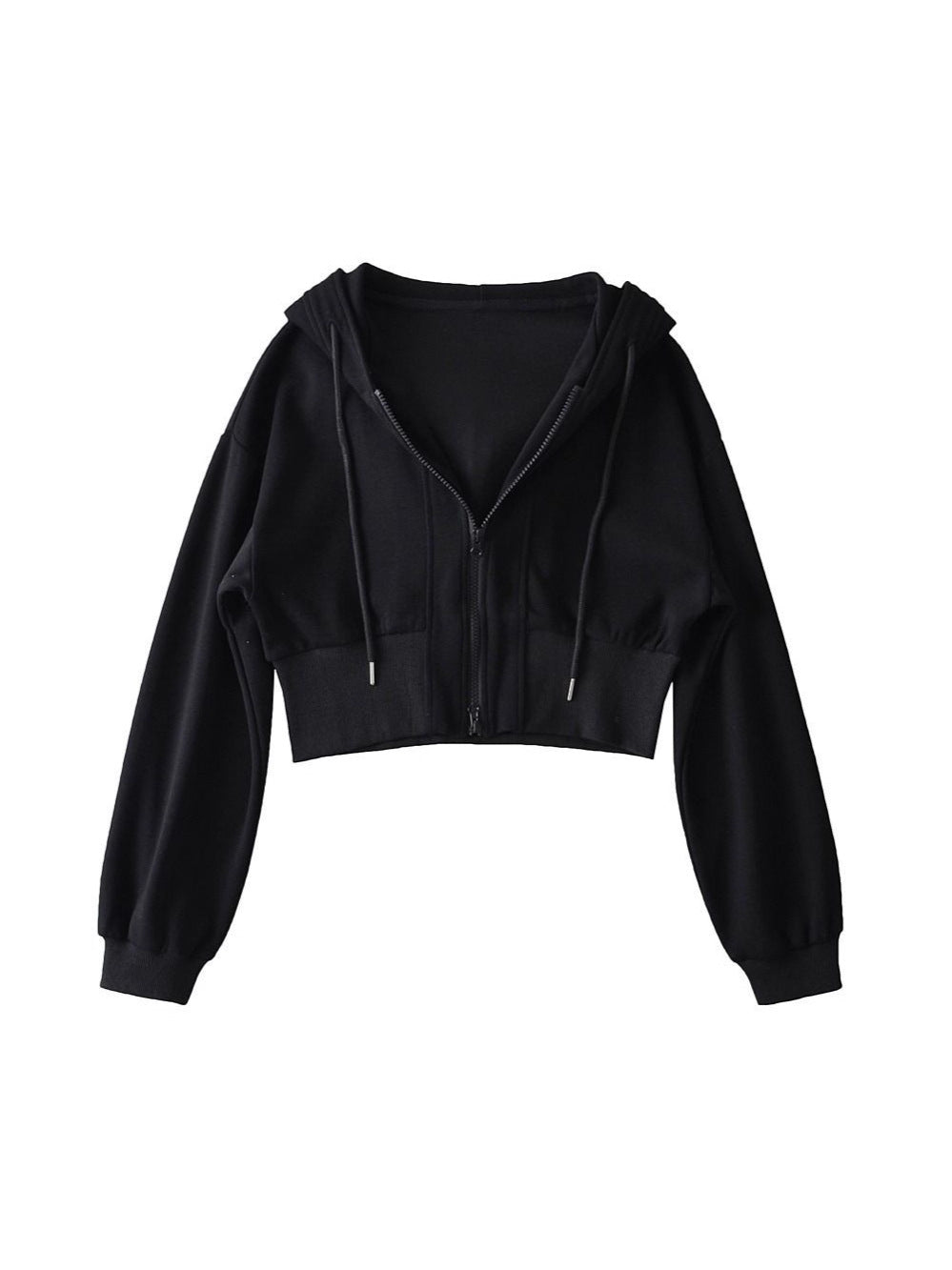 Women's Cropped Double-Zip Hoodie