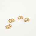 Titanium Steel Letter Engraved Electroplated Ring