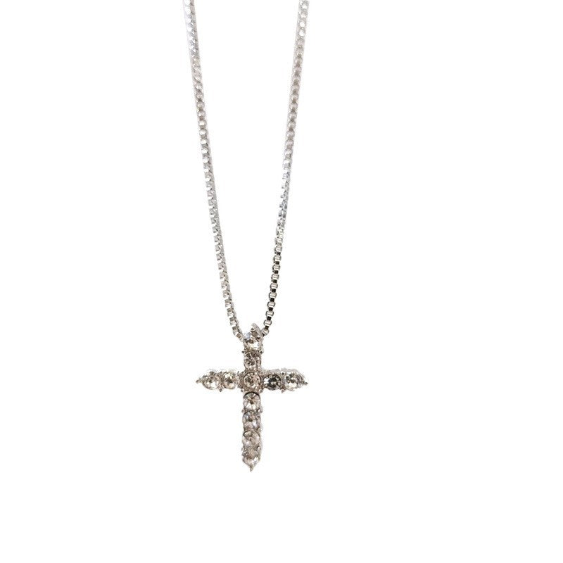 Rhinestone Cross Pendant Necklace