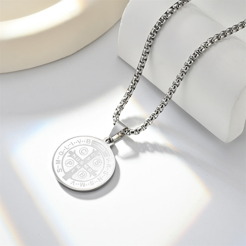 Stainless steel round badge