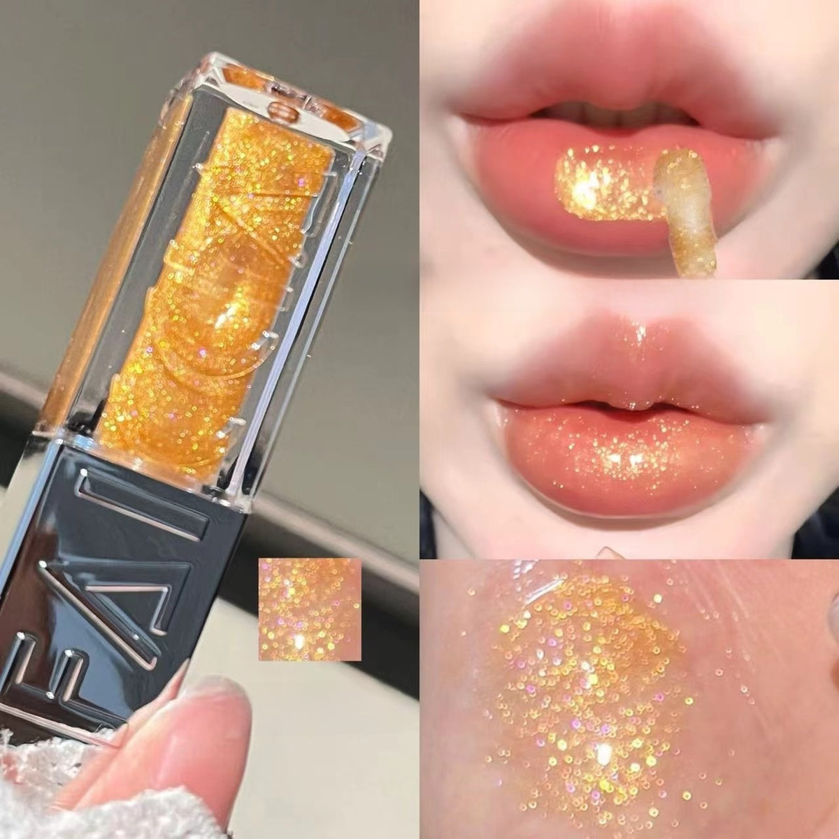 Shimmering Pearlescent Lip Gloss | High-Shine Finish