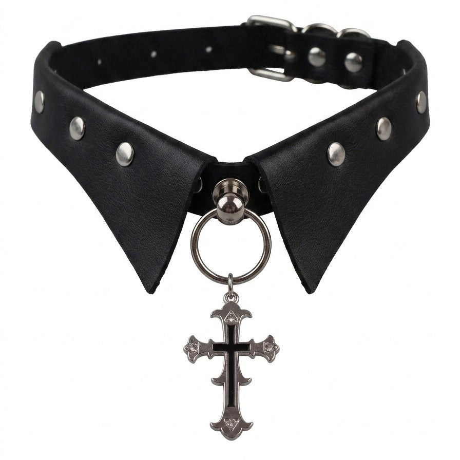 Gothic Cross Choker Necklace