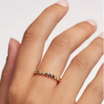 Sage Green Zircon Botanical Ring