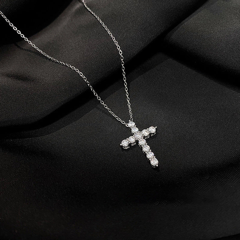 Rhinestone Cross Pendant Necklace