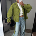 Women's Statement Faux Suede Trench Jacket