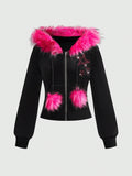 Women's Y2K Plush Hoodie or Flared Pants