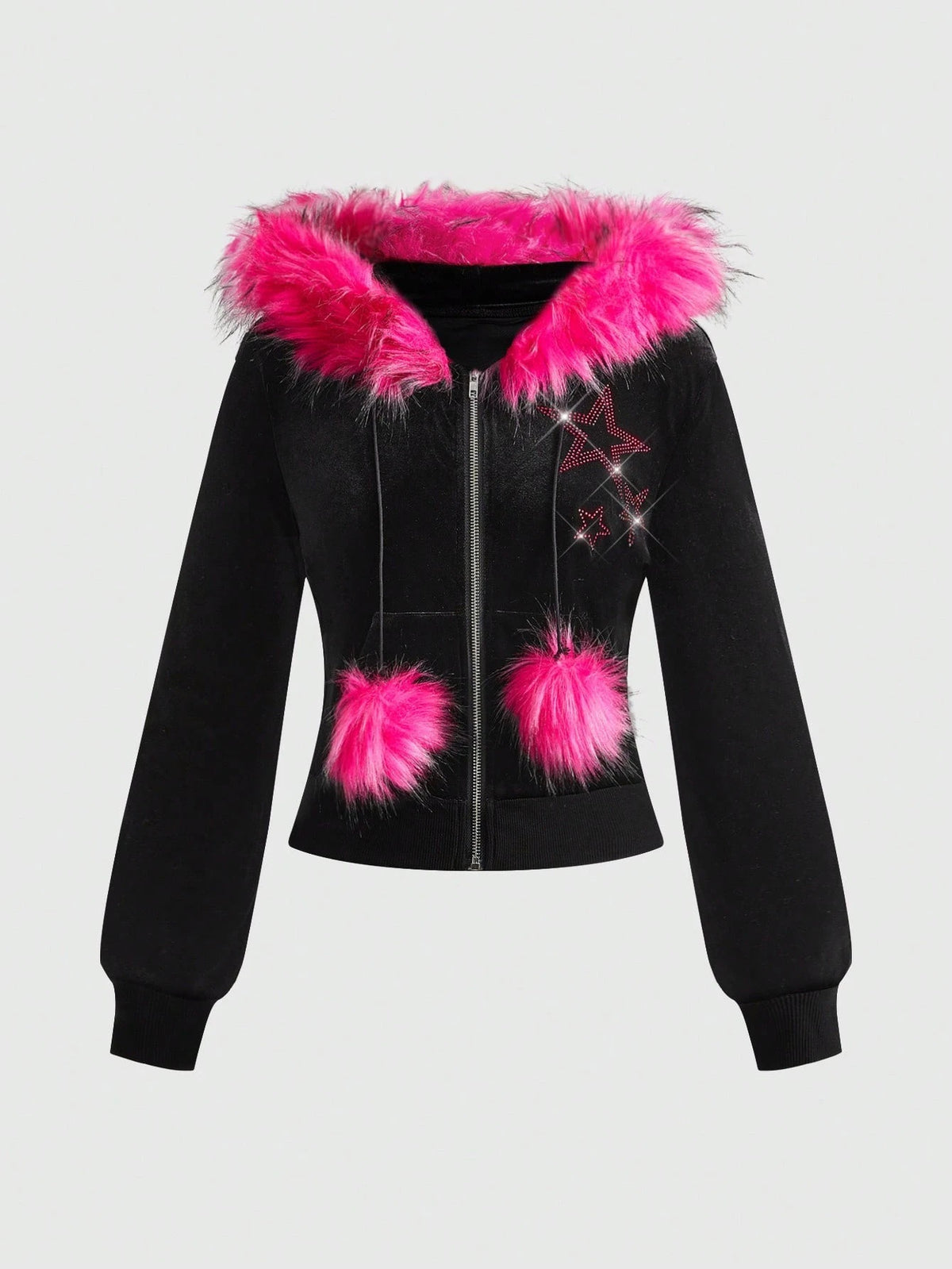 Women's Y2K Plush Hoodie or Flared Pants