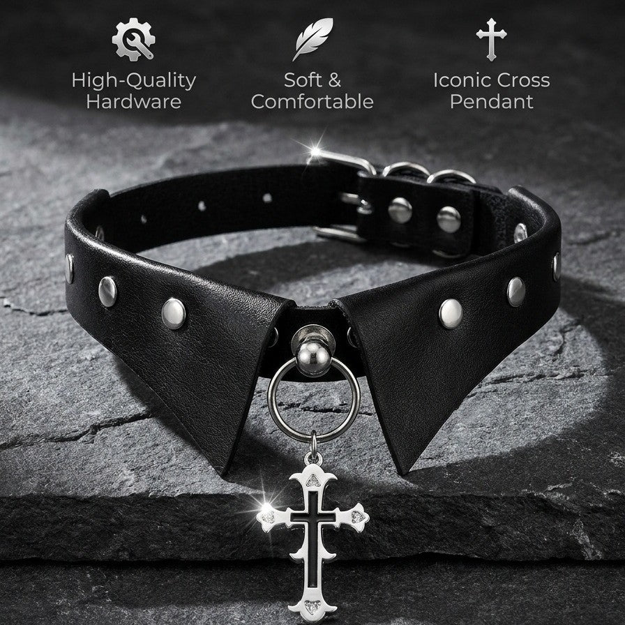 Gothic Cross Choker Necklace