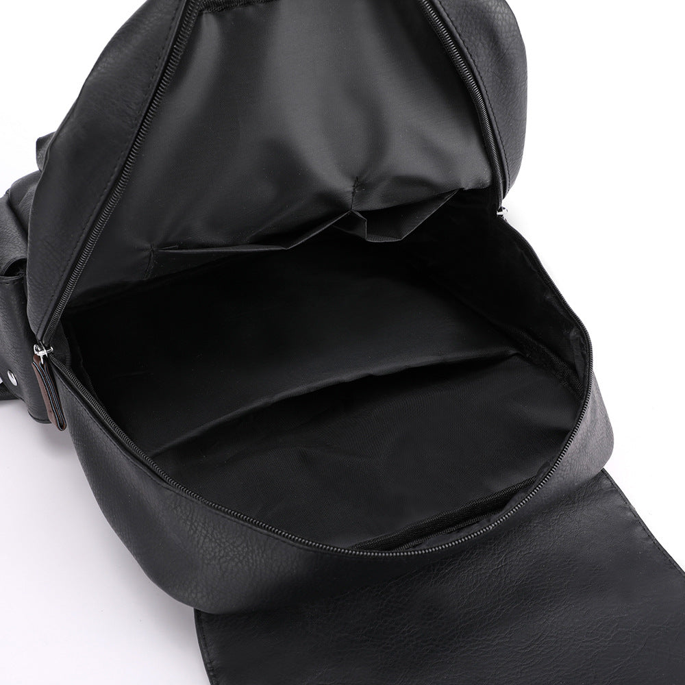 Soft PU Leather Laptop Backpack