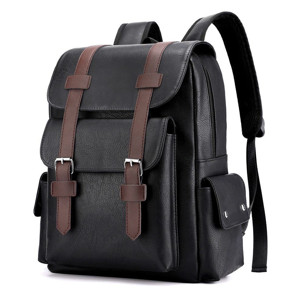 Soft PU Leather Laptop Backpack